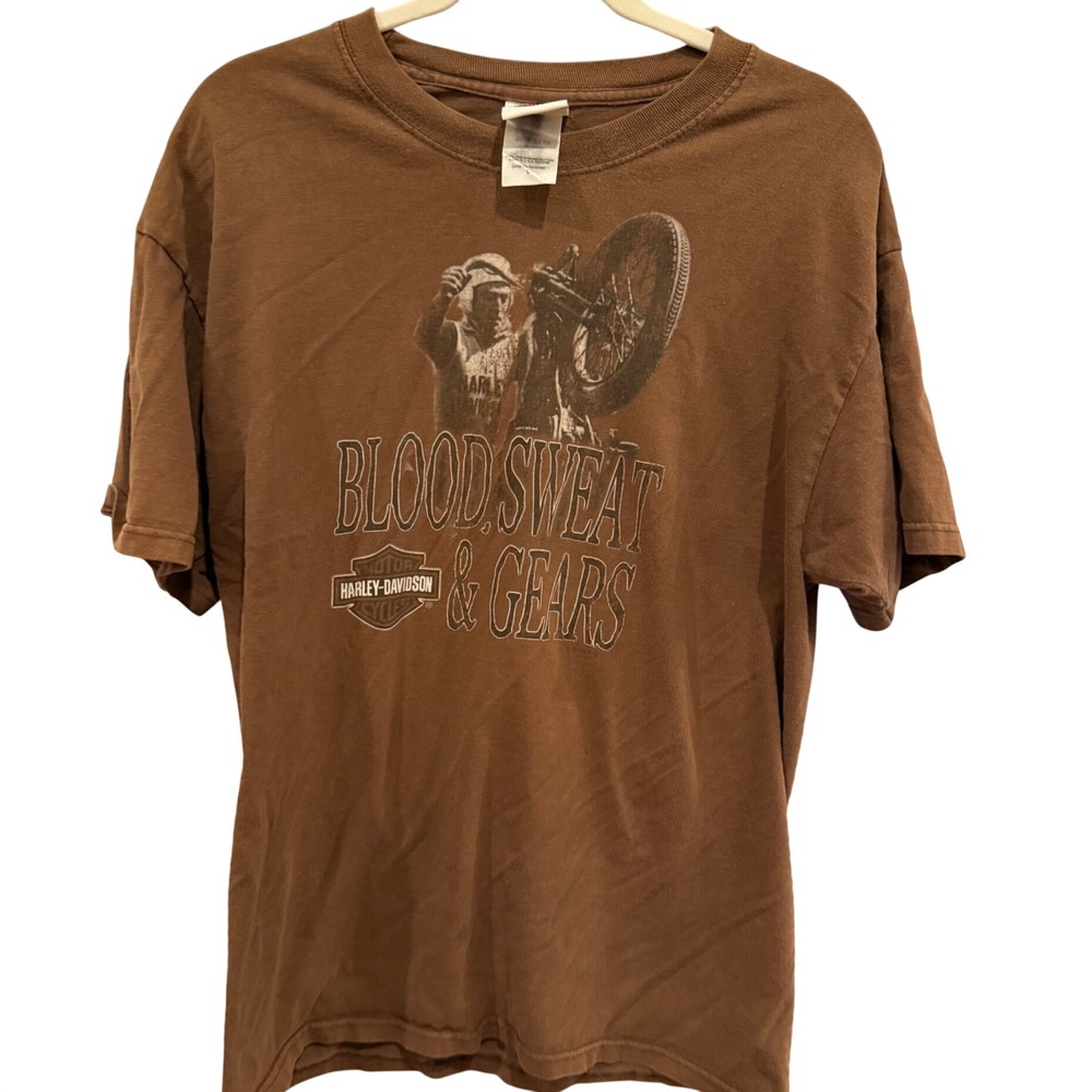 Harley-Davidson Blood Sweat & Gears Florida Graphic T-Shirt Brown Size L